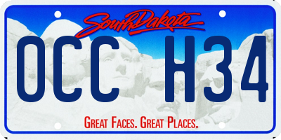 SD license plate 0CCH34