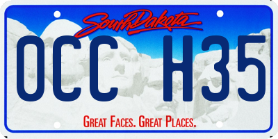 SD license plate 0CCH35