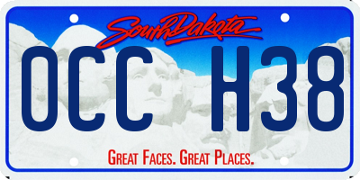 SD license plate 0CCH38