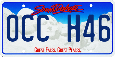 SD license plate 0CCH46