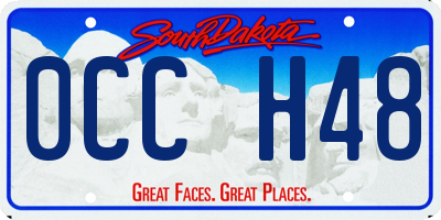 SD license plate 0CCH48