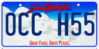 SD license plate 0CCH55