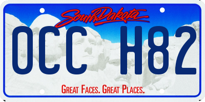 SD license plate 0CCH82