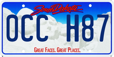 SD license plate 0CCH87