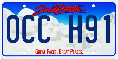 SD license plate 0CCH91