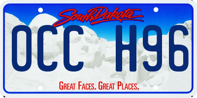 SD license plate 0CCH96