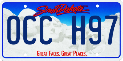 SD license plate 0CCH97