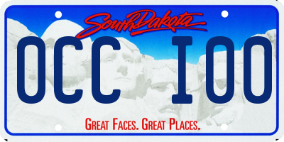 SD license plate 0CCI00