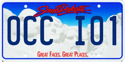 SD license plate 0CCI01