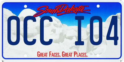 SD license plate 0CCI04