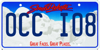 SD license plate 0CCI08