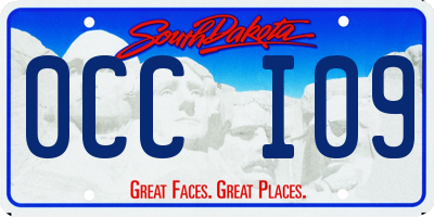 SD license plate 0CCI09