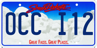 SD license plate 0CCI12