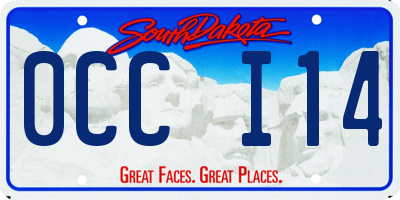 SD license plate 0CCI14