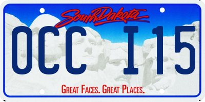 SD license plate 0CCI15