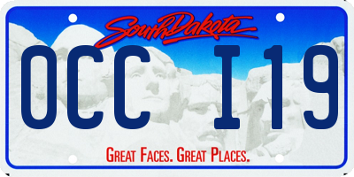 SD license plate 0CCI19