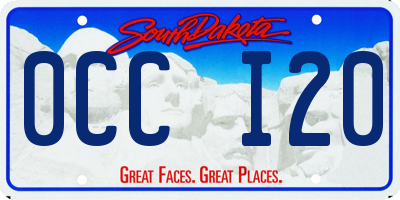 SD license plate 0CCI20