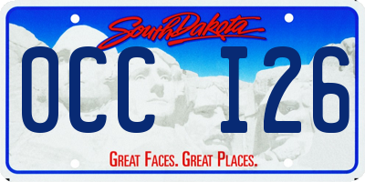 SD license plate 0CCI26