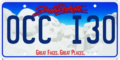 SD license plate 0CCI30