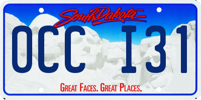SD license plate 0CCI31