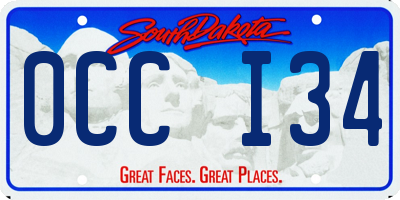 SD license plate 0CCI34