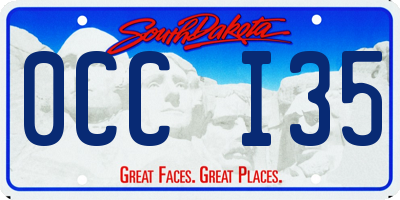 SD license plate 0CCI35