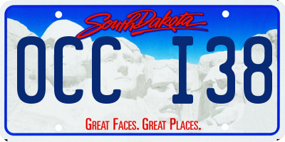 SD license plate 0CCI38