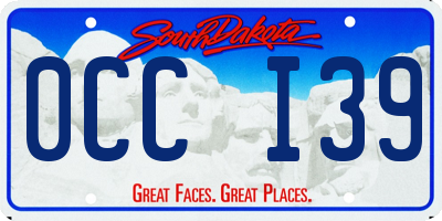 SD license plate 0CCI39