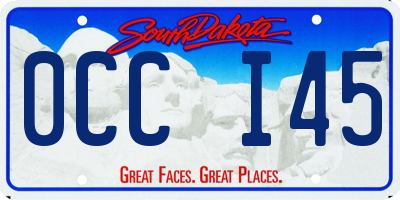 SD license plate 0CCI45