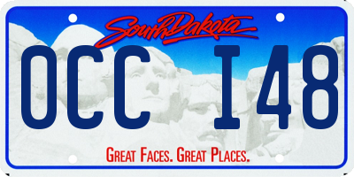 SD license plate 0CCI48