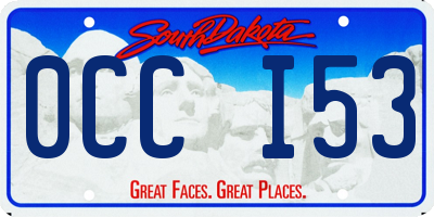 SD license plate 0CCI53