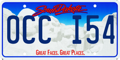 SD license plate 0CCI54