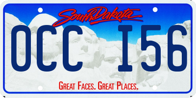 SD license plate 0CCI56
