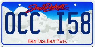 SD license plate 0CCI58