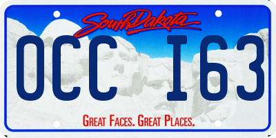 SD license plate 0CCI63