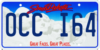 SD license plate 0CCI64
