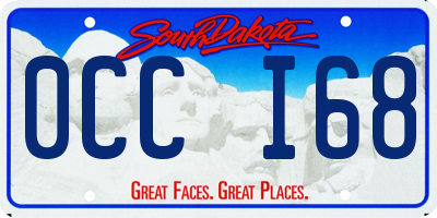 SD license plate 0CCI68