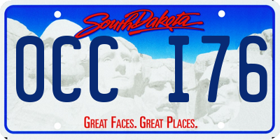 SD license plate 0CCI76