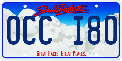 SD license plate 0CCI80
