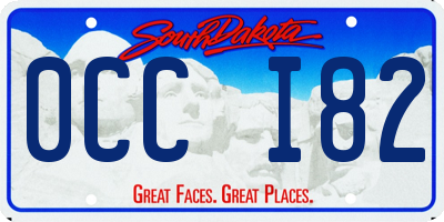 SD license plate 0CCI82
