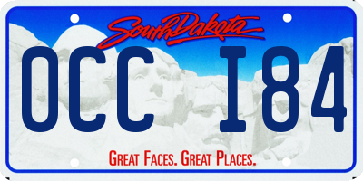 SD license plate 0CCI84