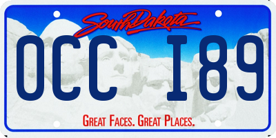 SD license plate 0CCI89