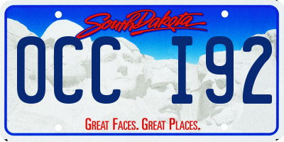 SD license plate 0CCI92