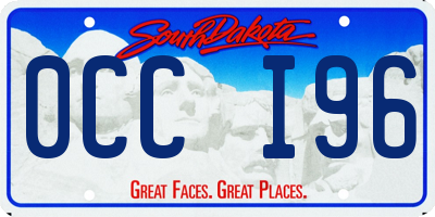 SD license plate 0CCI96