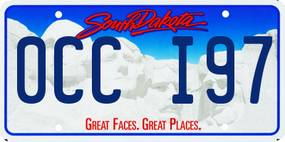 SD license plate 0CCI97