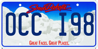 SD license plate 0CCI98