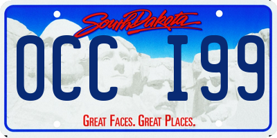 SD license plate 0CCI99