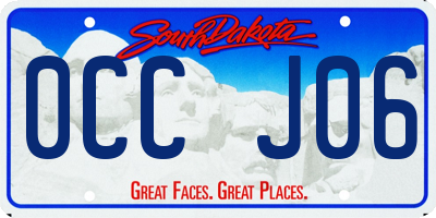 SD license plate 0CCJ06