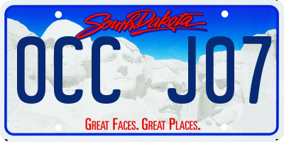 SD license plate 0CCJ07