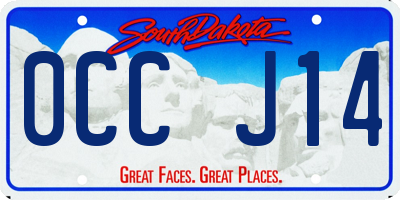 SD license plate 0CCJ14